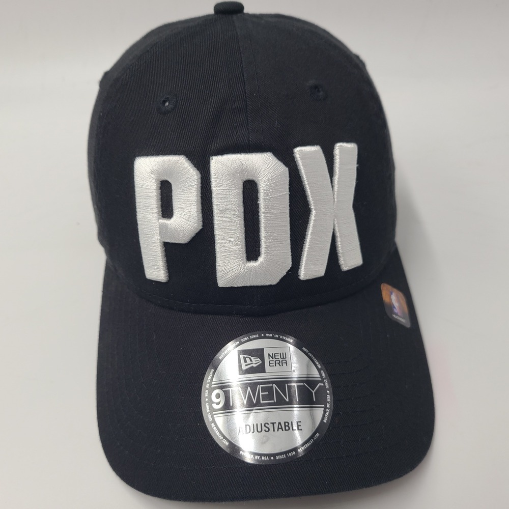 Portland Trail Blazers Hat Strapback New Era 9Twenty Black NBA City Edition PDX‎